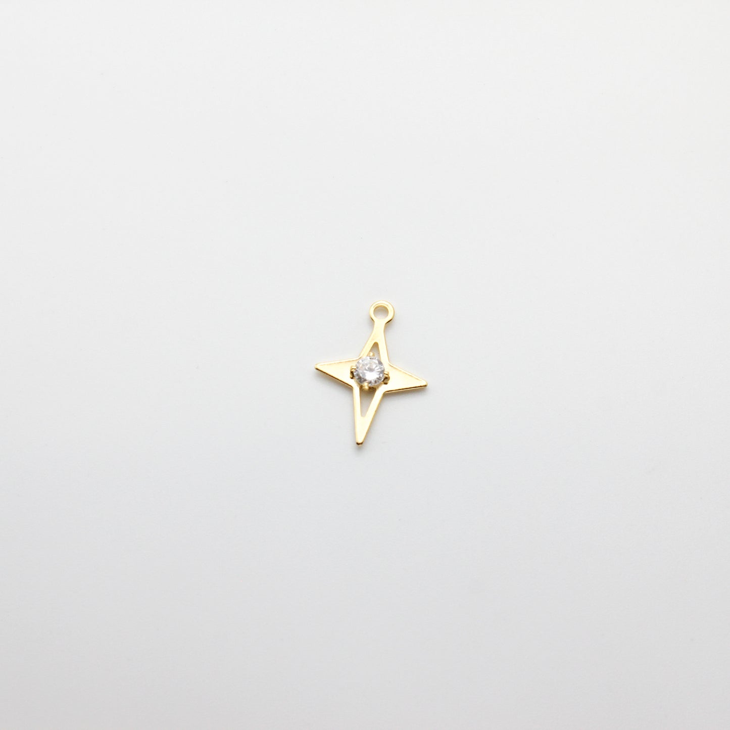 Single Zircon Stone Polar Star Pendant