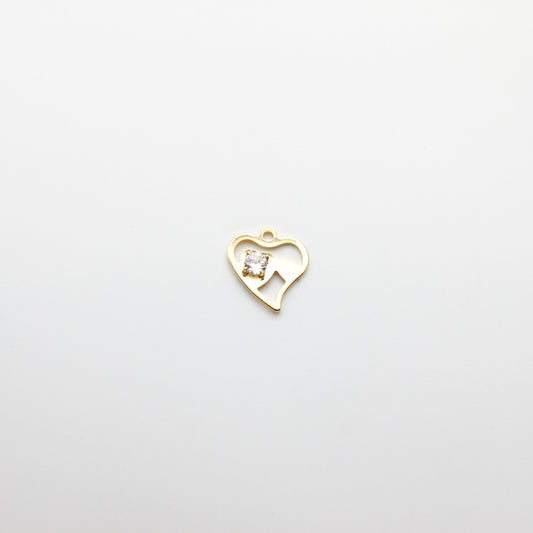 Single Zircon Stone Heart Pendant