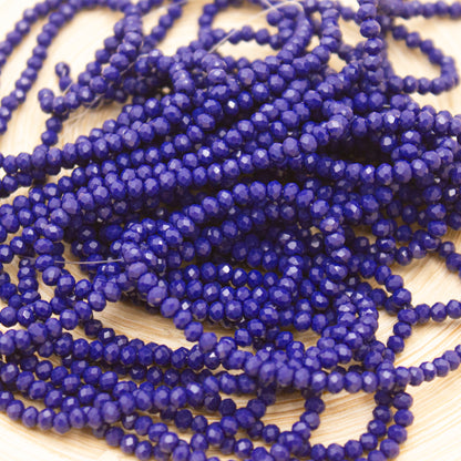 Crystal Beads 2mm - Pale Navy Blue