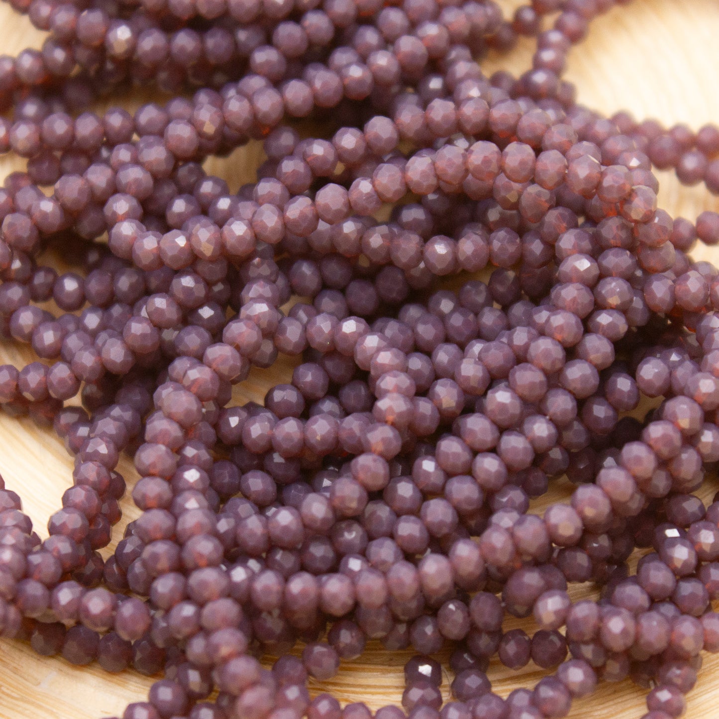 Crystal Beads 2mm - Dark Plum