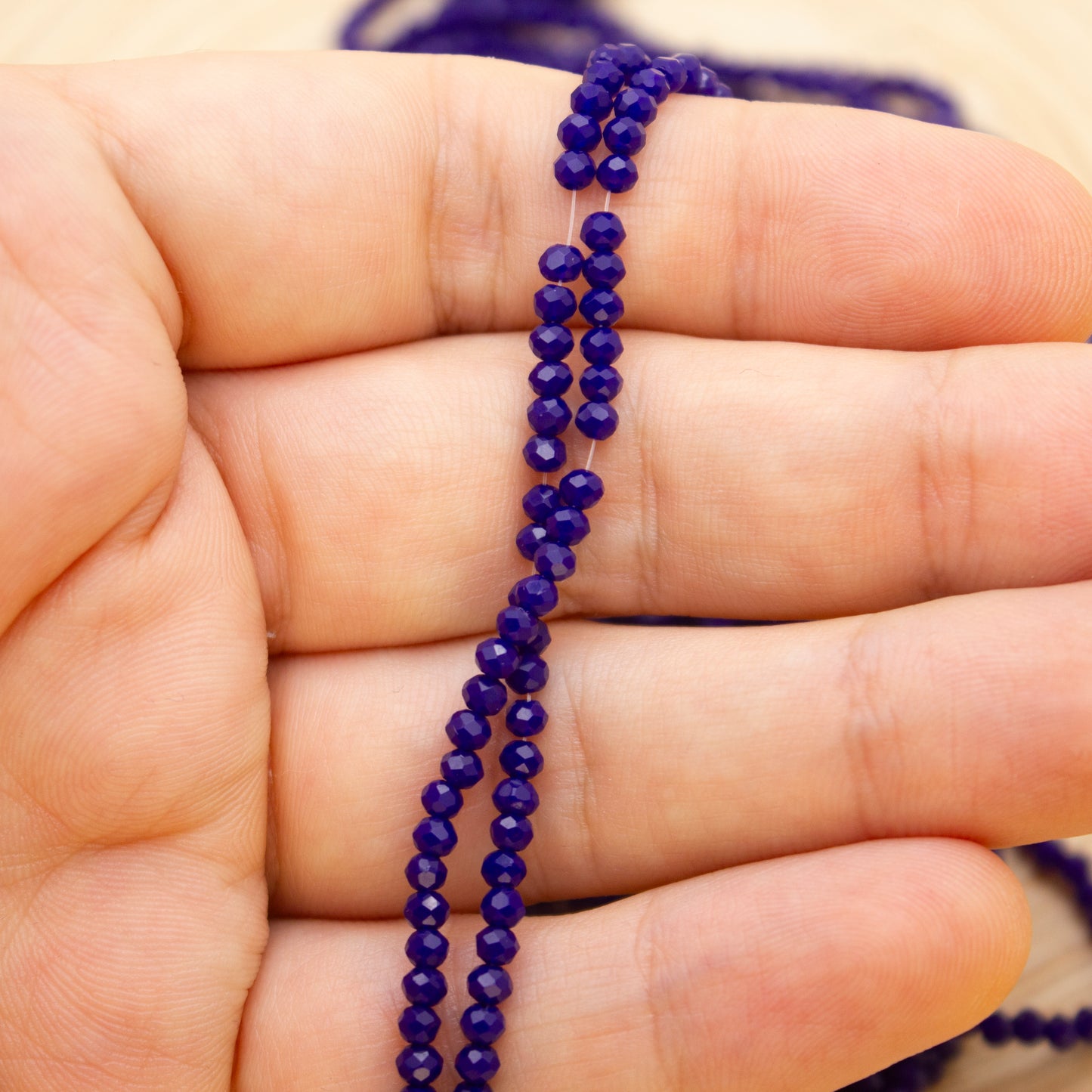 Crystal Beads 2mm - Dark Blue