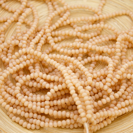 Crystal Beads 2mm - Pale Powder Pink