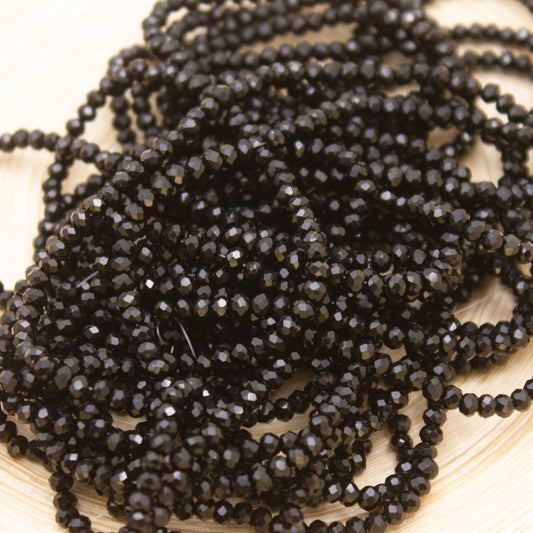 Crystal Beads 2mm - Black