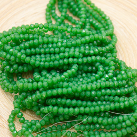 Crystal Beads 2mm - Pale Grass Green