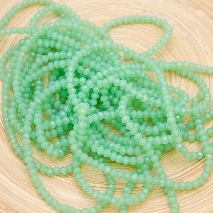 Crystal Beads 2mm - Pale Mint Green