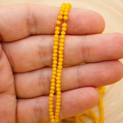 Crystal Beads 2mm - Dark Yellow