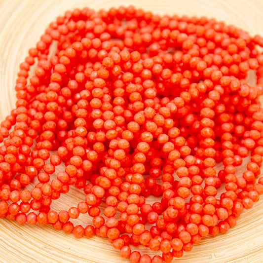 Crystal Beads 3mm - Coral