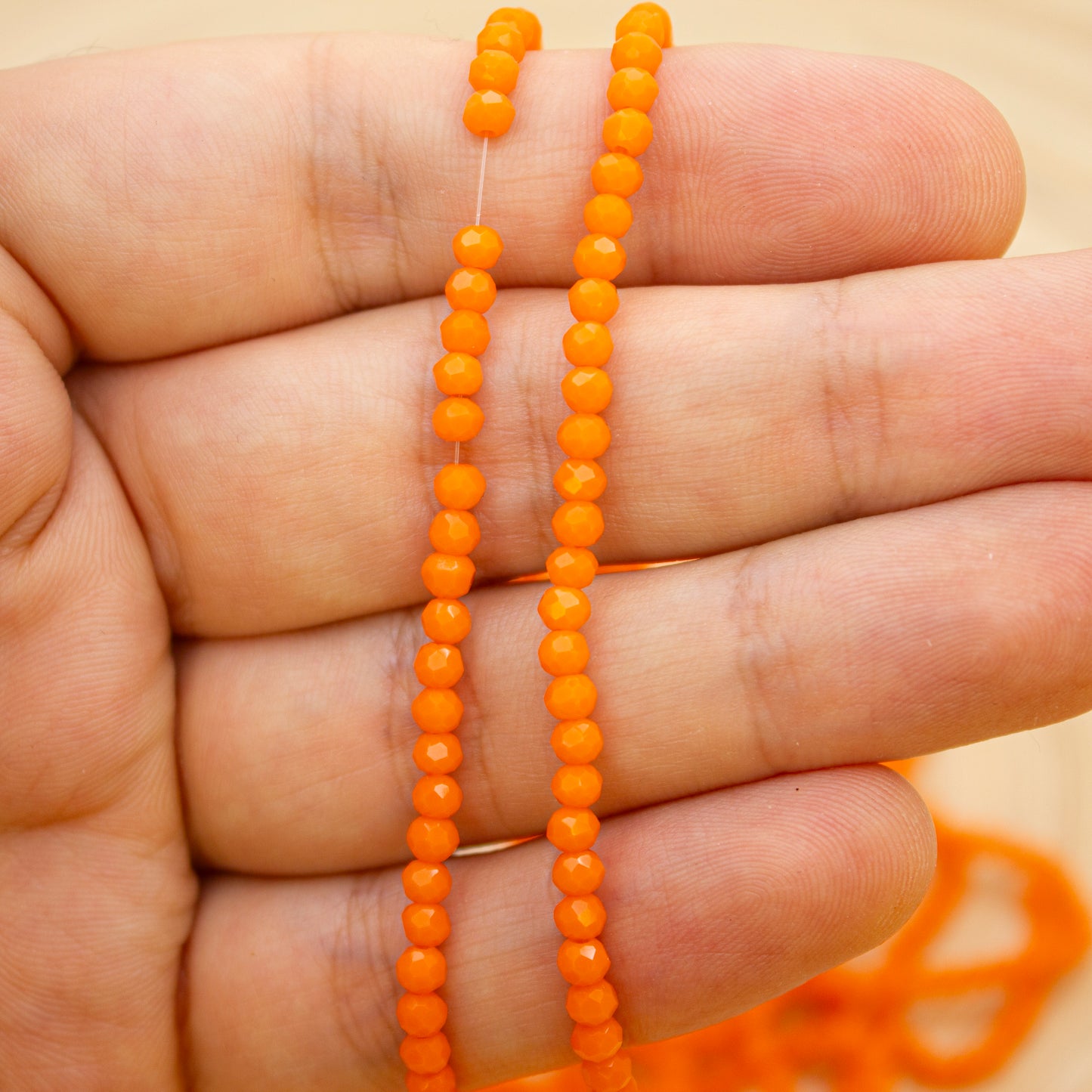 Crystal Beads 3mm - Pale Orange