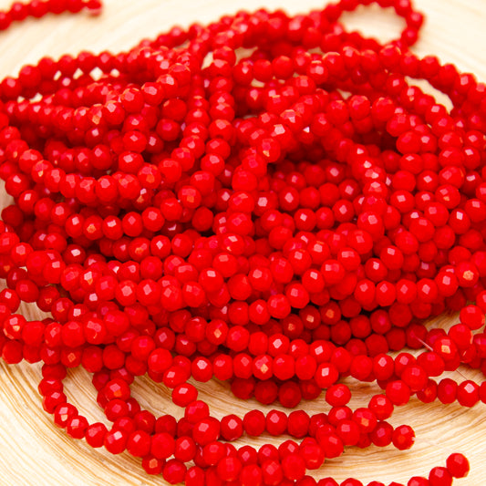 Crystal Beads 3mm - Dark Red