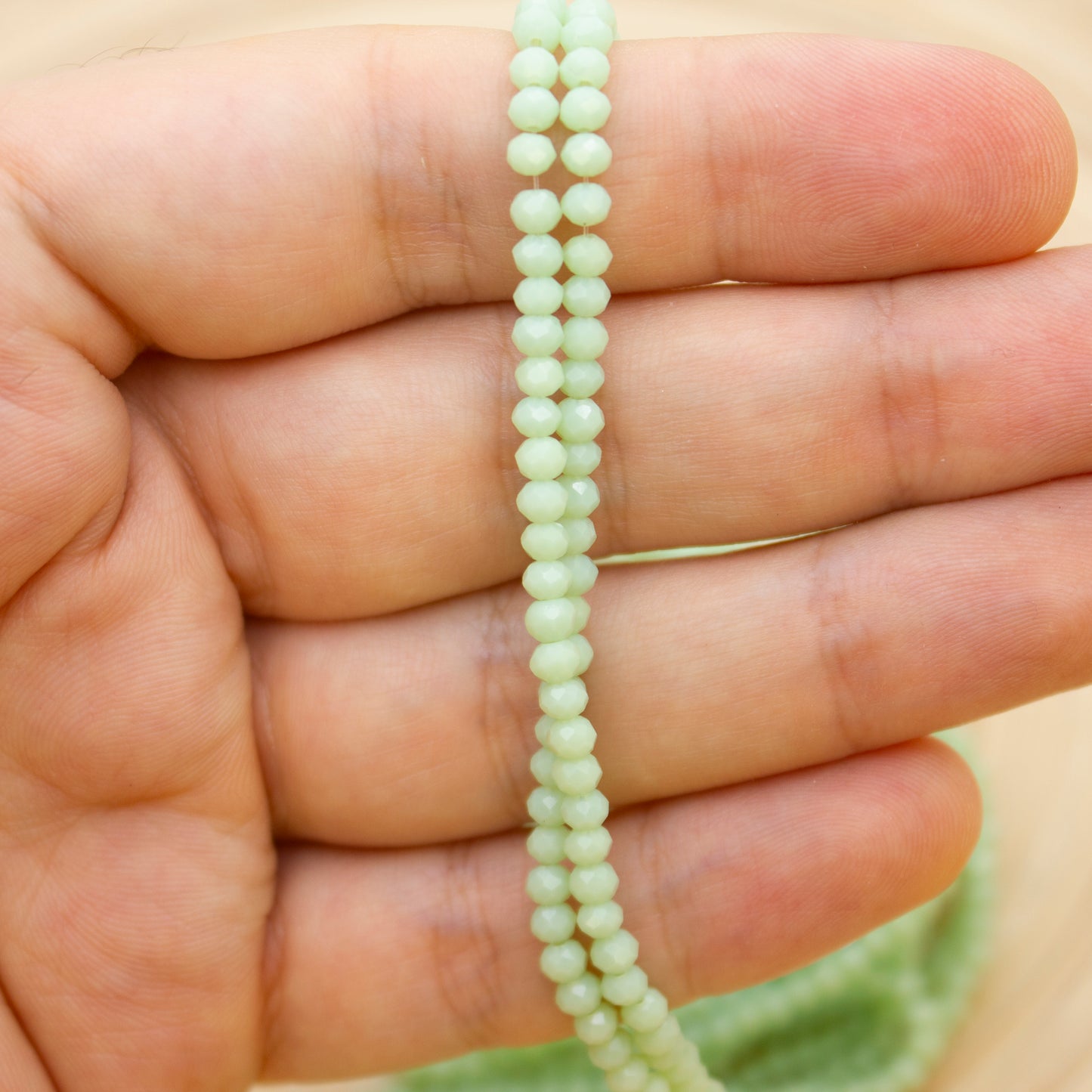 Crystal Beads 3mm - Water Green