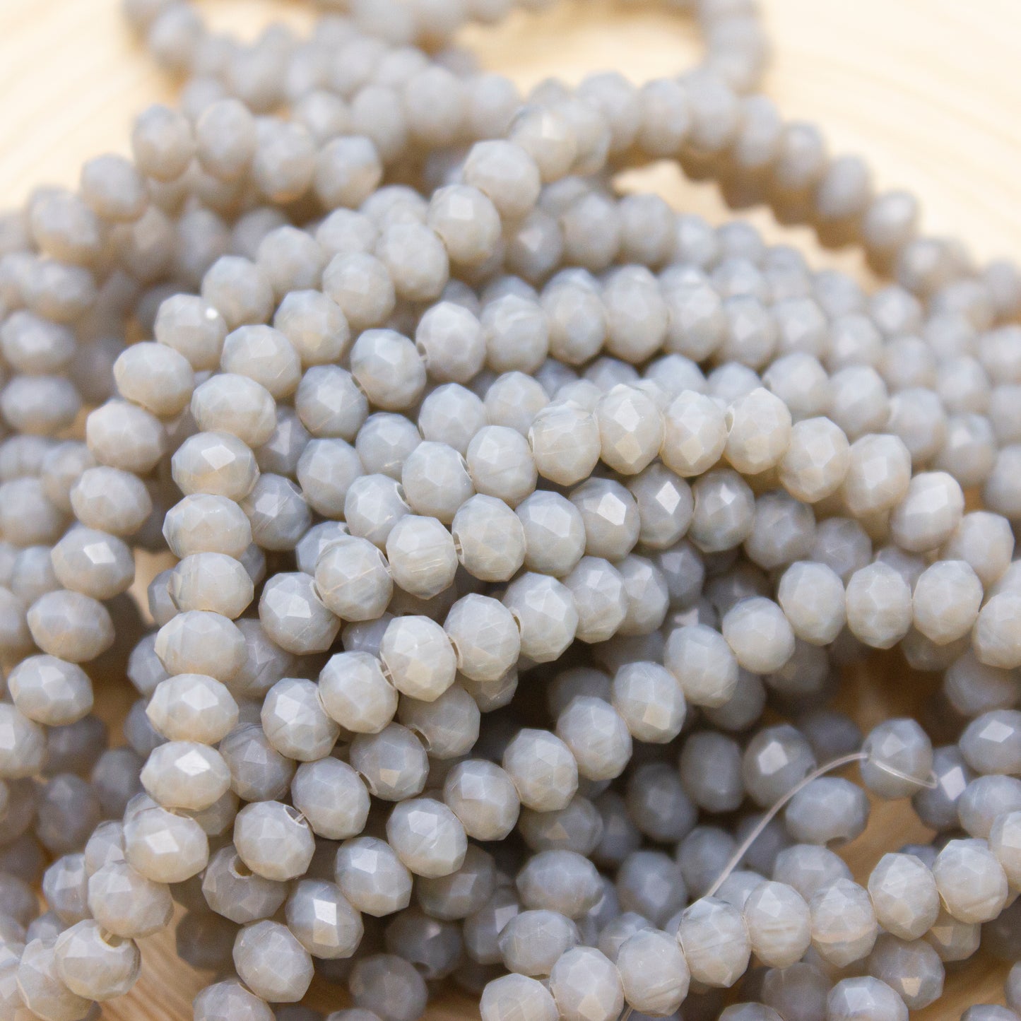 Crystal Beads 6mm - Gray