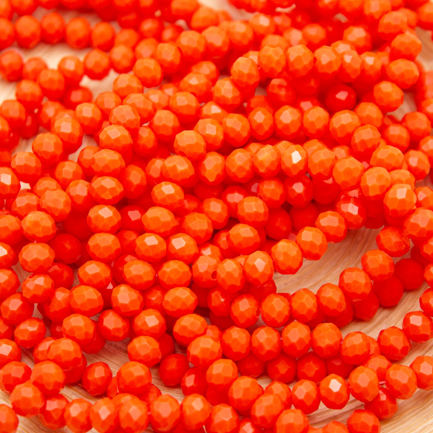 Crystal Beads 6mm - Pale Orange