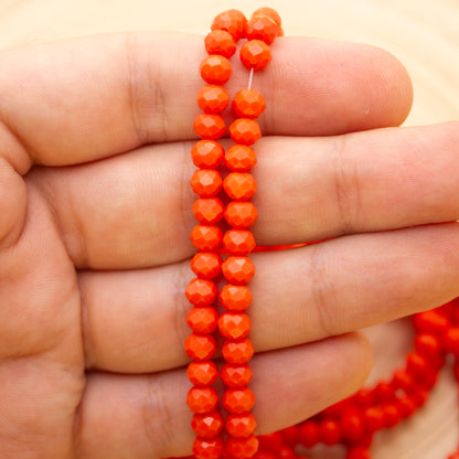 Crystal Beads 6mm - Pale Orange