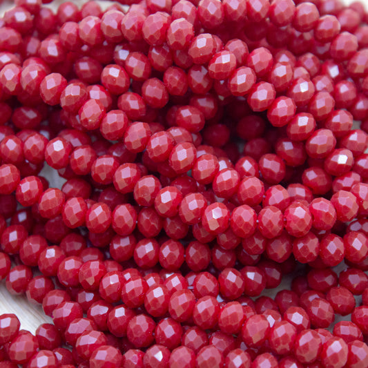 Crystal Beads 6mm - Dark Claret Red