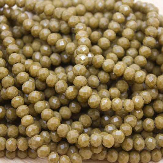 Crystal Bead 6mm - Dark Khaki