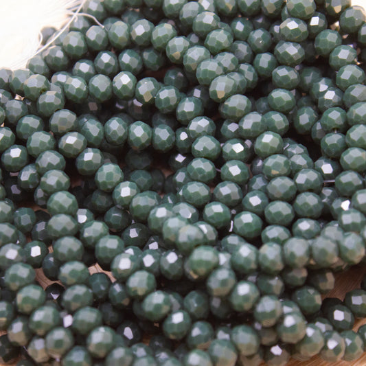 Crystal Beads 6mm - Dark Green