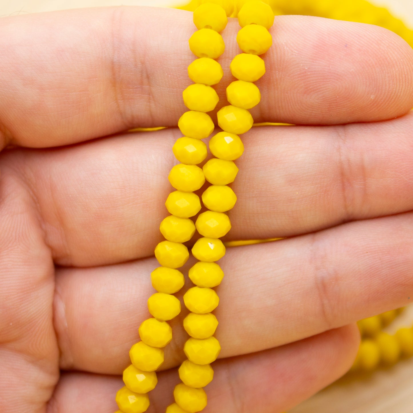 Crystal Beads 6mm - Yellow