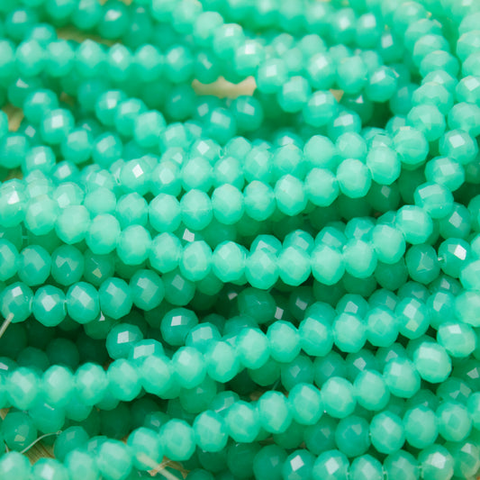 Crystal Beads 6 mm - Cyan Green