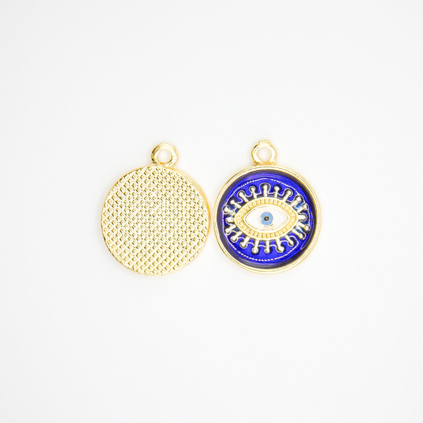 Enameled Round Eye Pendant