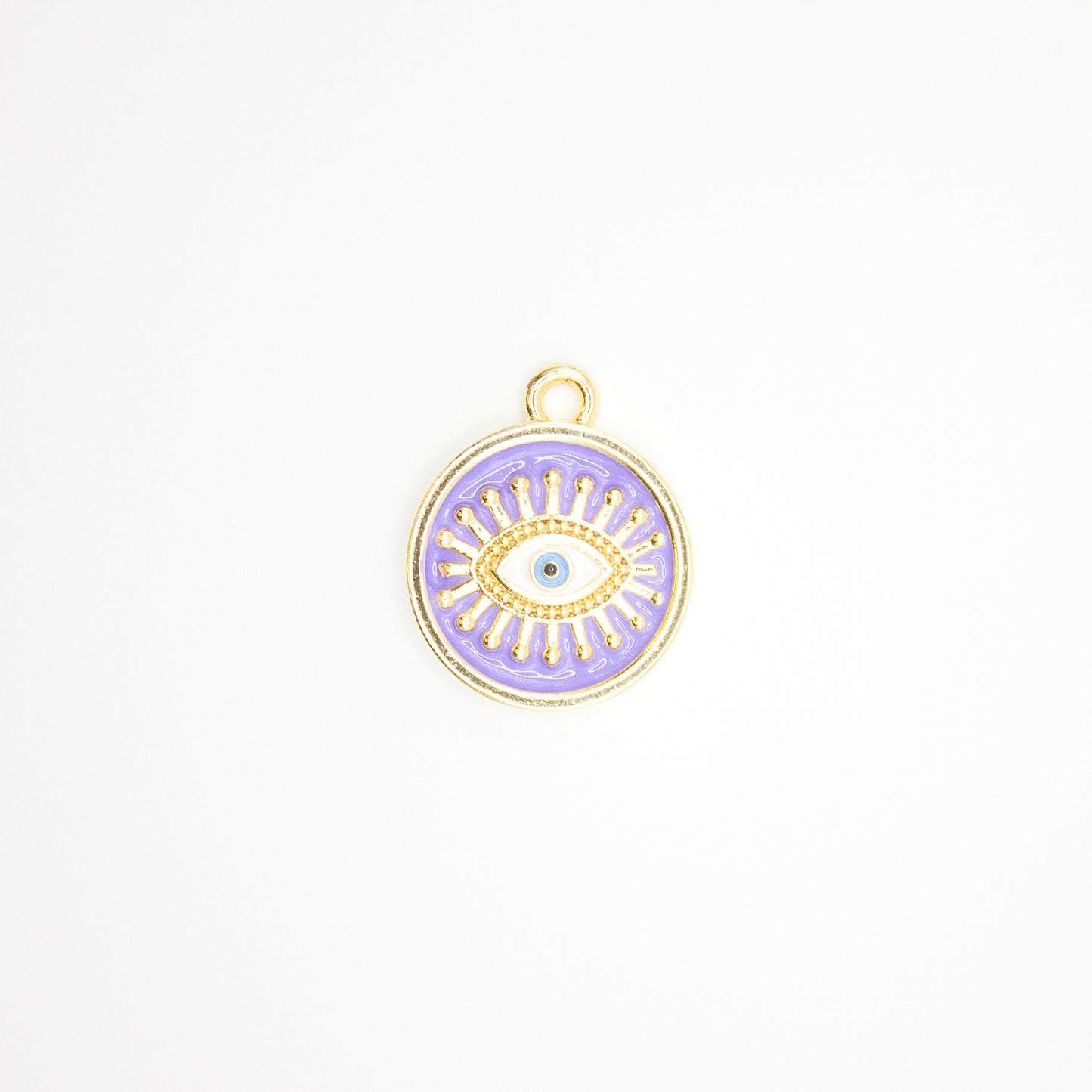 Enameled Round Eye Pendant