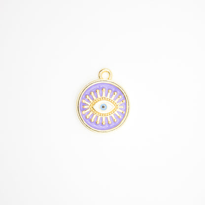 Enameled Round Eye Pendant