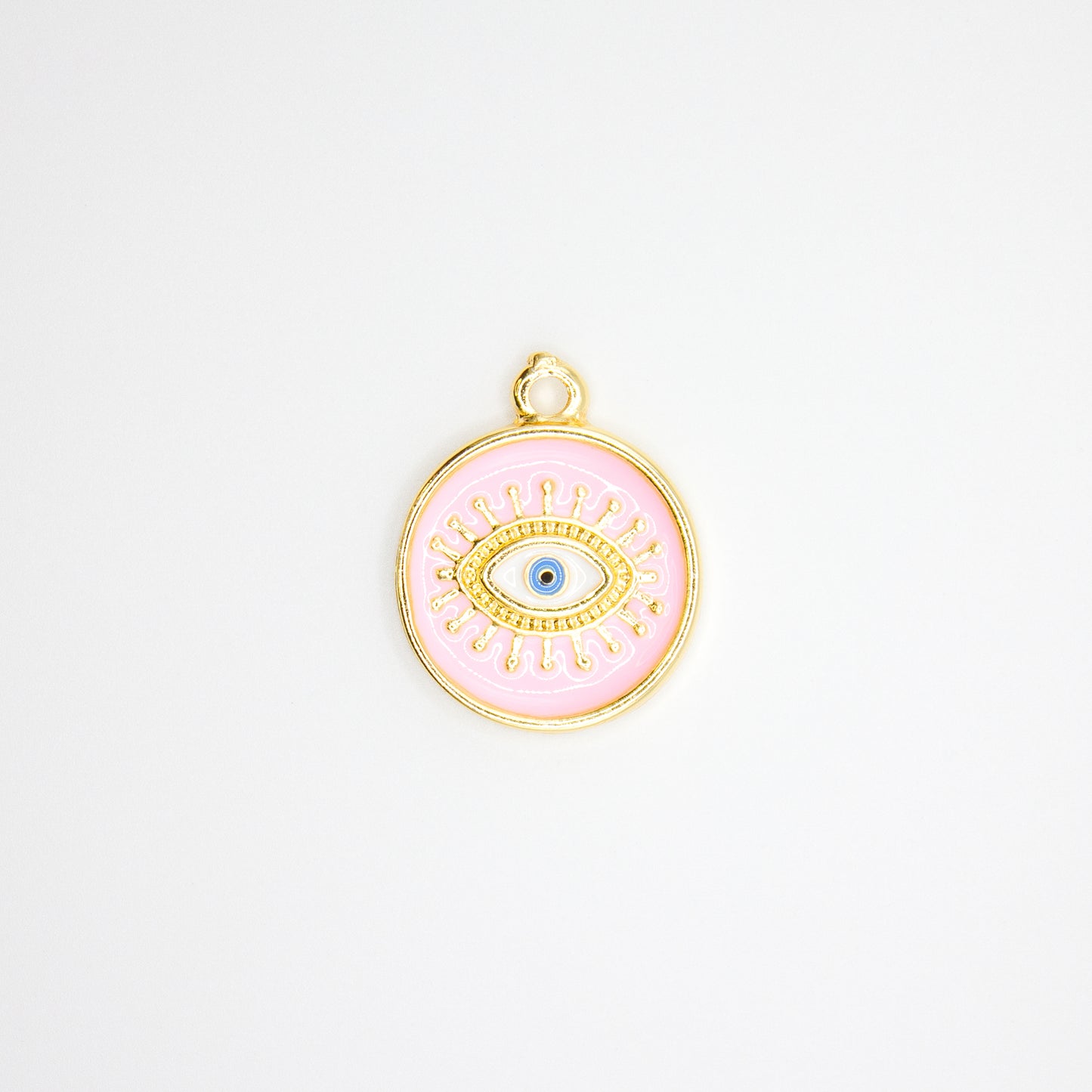 Enameled Round Eye Pendant