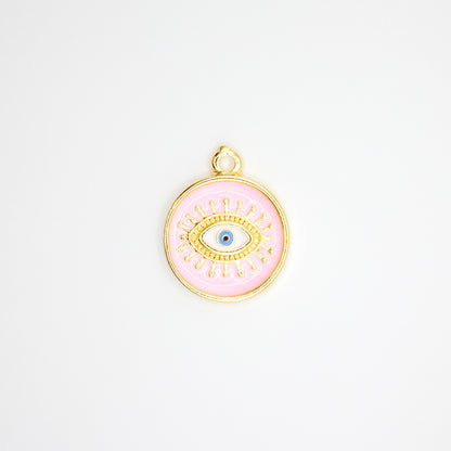 Enameled Round Eye Pendant