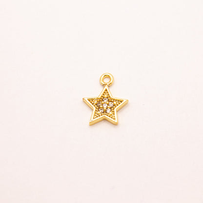 Zircon Stone Star Pendant Charm