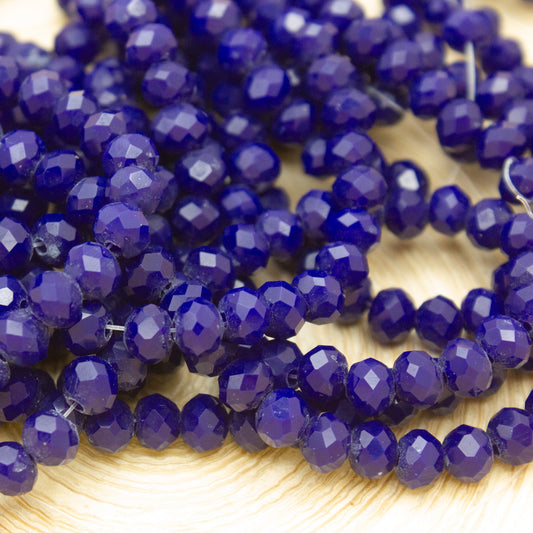 Crystal Beads 6mm -4- Shiny Dark Blue