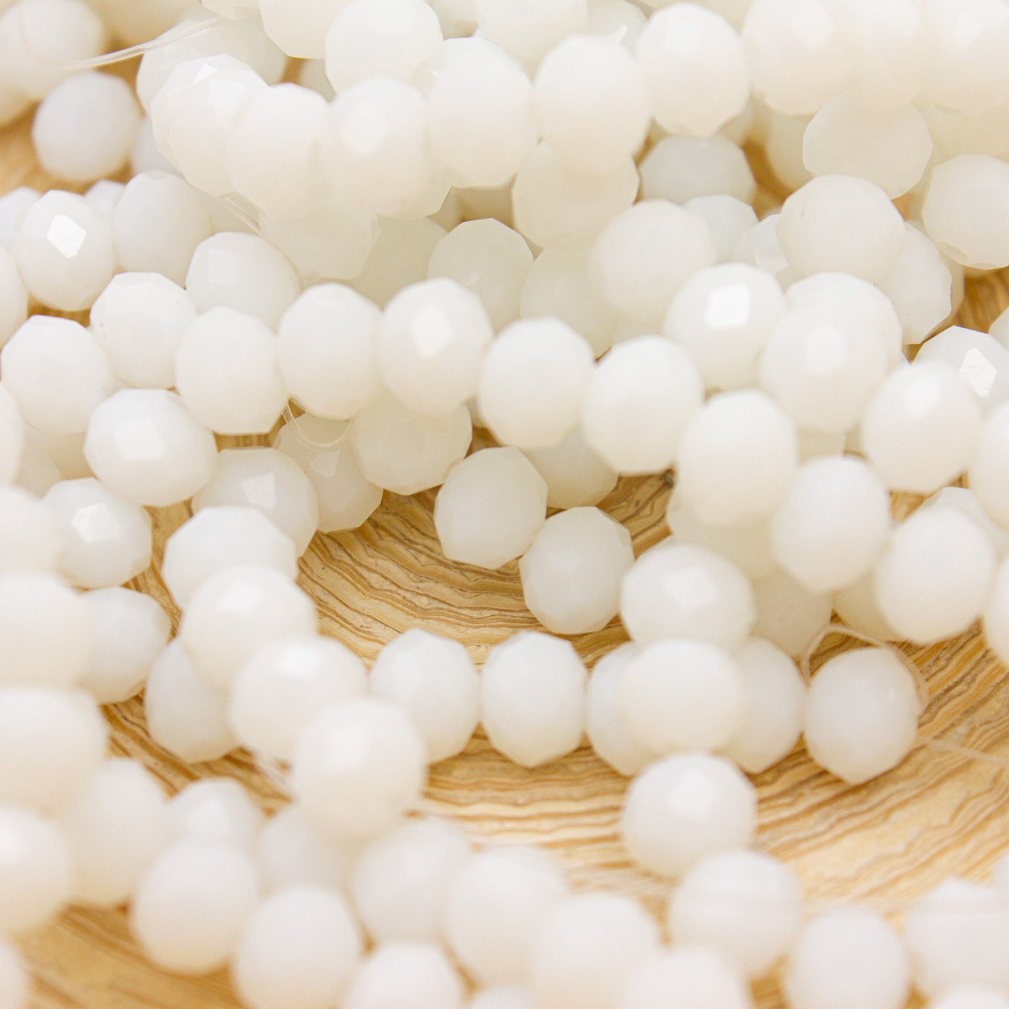 Crystal Beads 6mm - Matte White