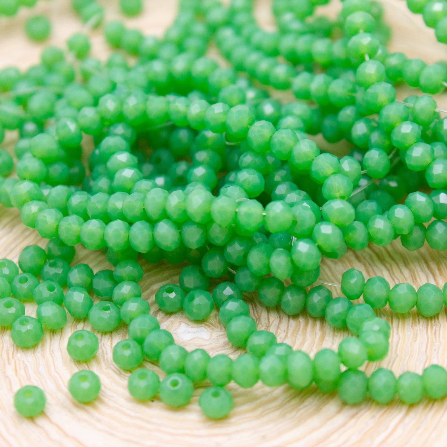 Crystal Beads 3mm-18- Bright Tea green