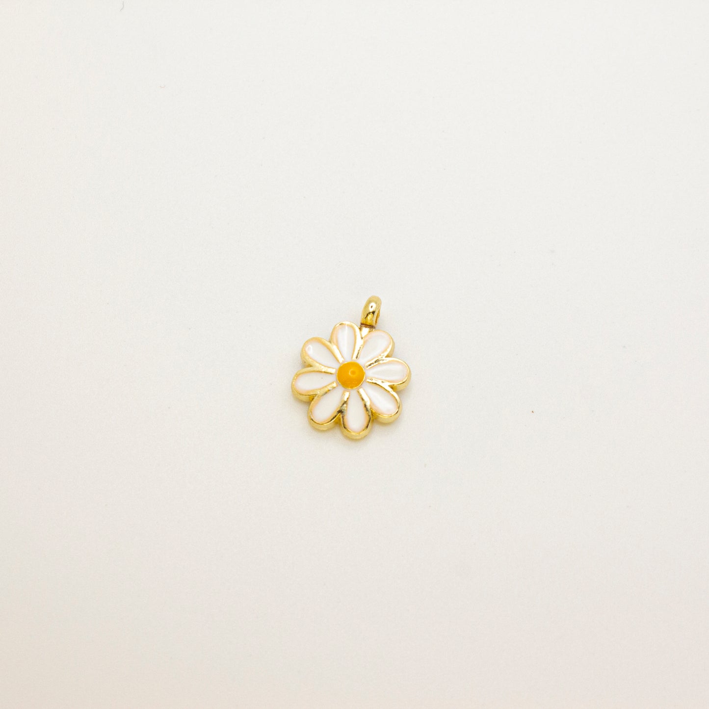 Enameled Daisy Pendant