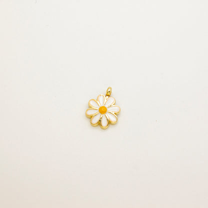 Enameled Daisy Pendant