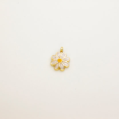 Enameled Daisy Pendant