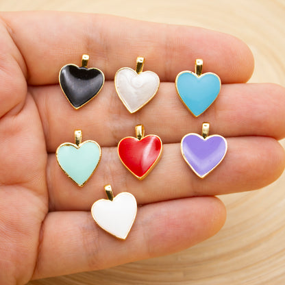 Enameled Heart Pendant