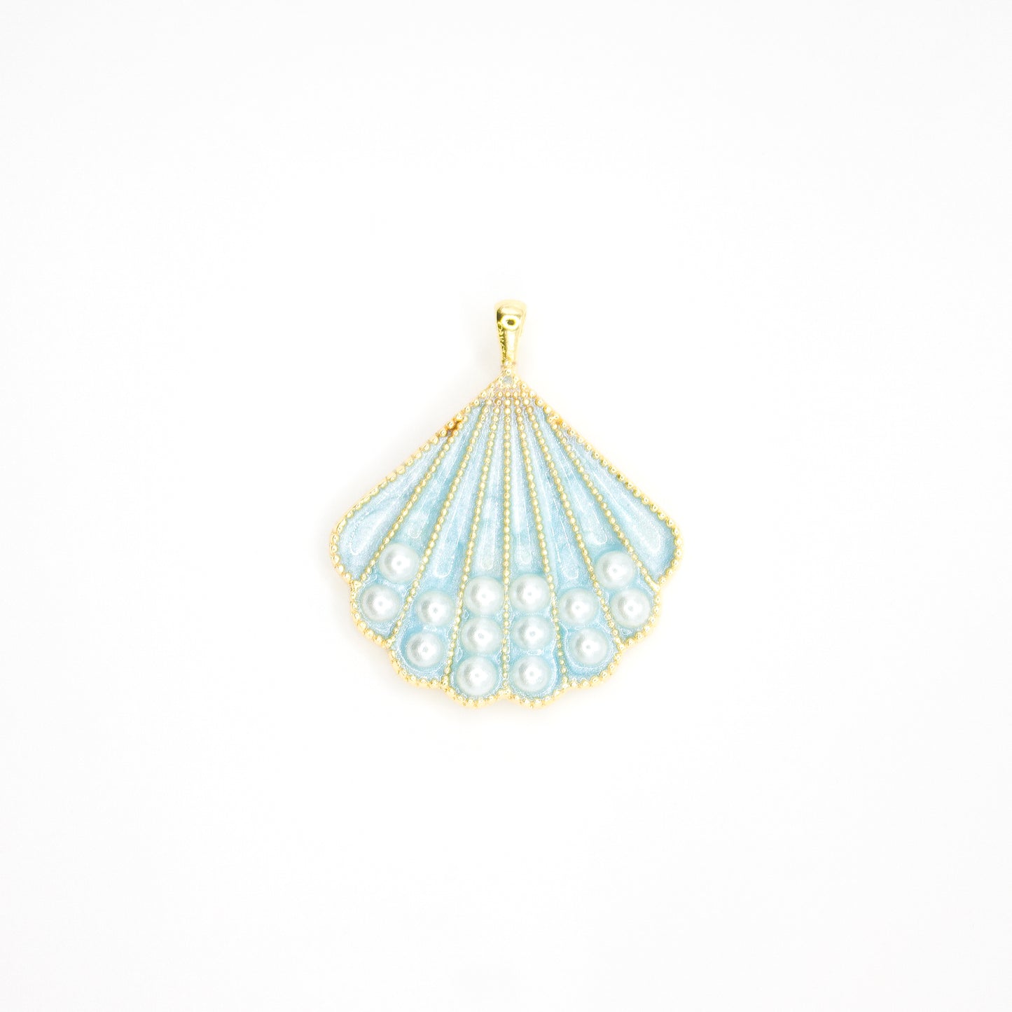 Oyster Shell Pendant with Pearl