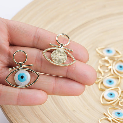 Enameled Eye Pendant